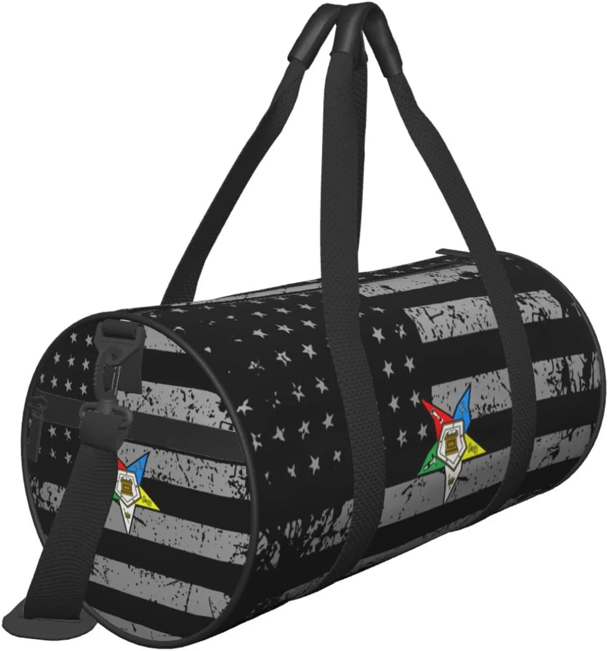 Order Of The Eastern Star Nursling Travel Luggage Duffel Bag Sports Rolling Foldable Duffel Bag, Black