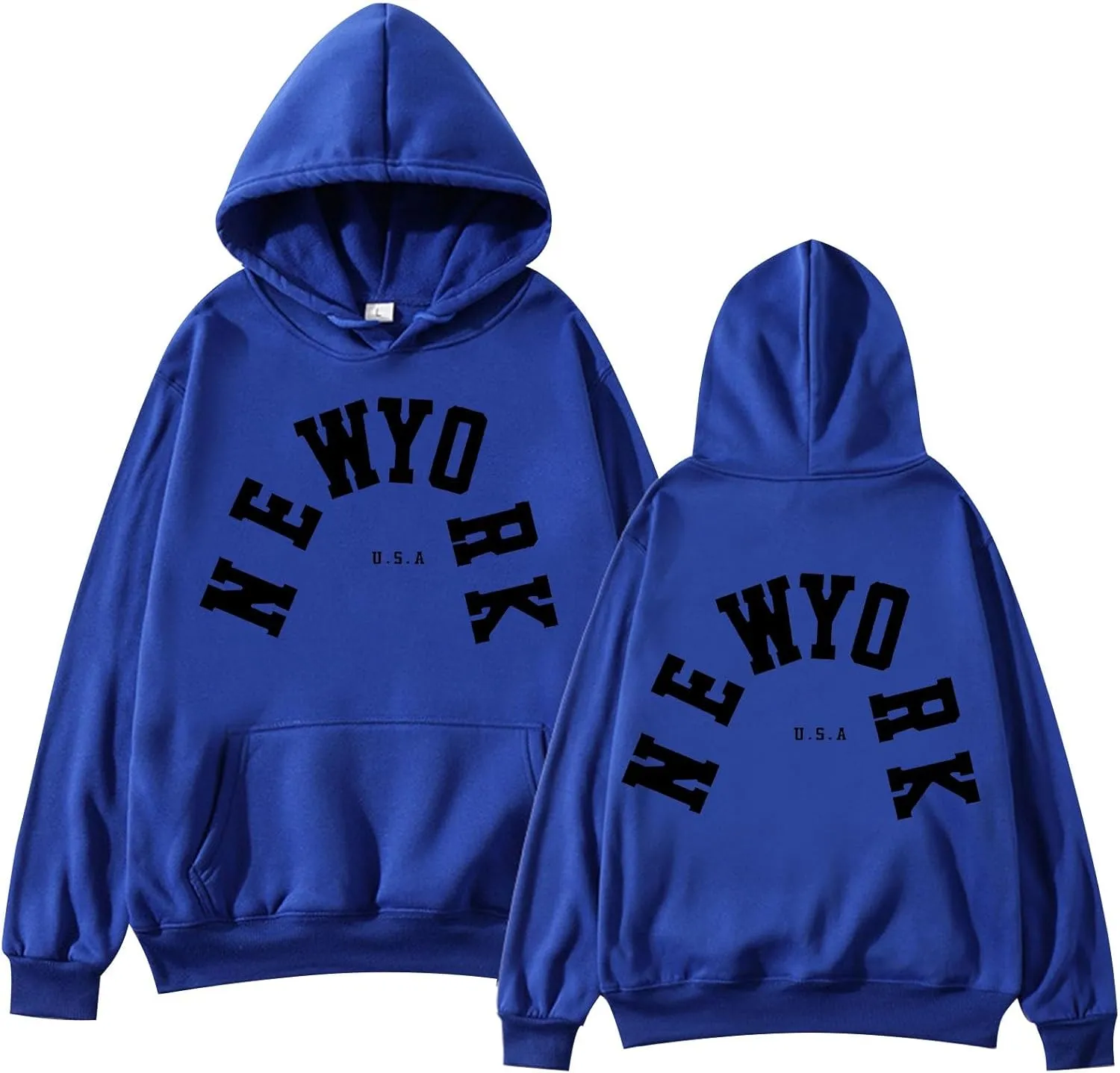 Oversized Hoodiesfor Teen Girly2K Preppysweatshirt Pullover Slogan Letter Graphic Long Sleeve Sweatshirts