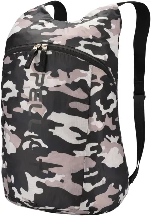 Packable Hiking Backpack 18L Lightweight Back Pack Outdoor Floral Travel Daypack for Women Grey Print