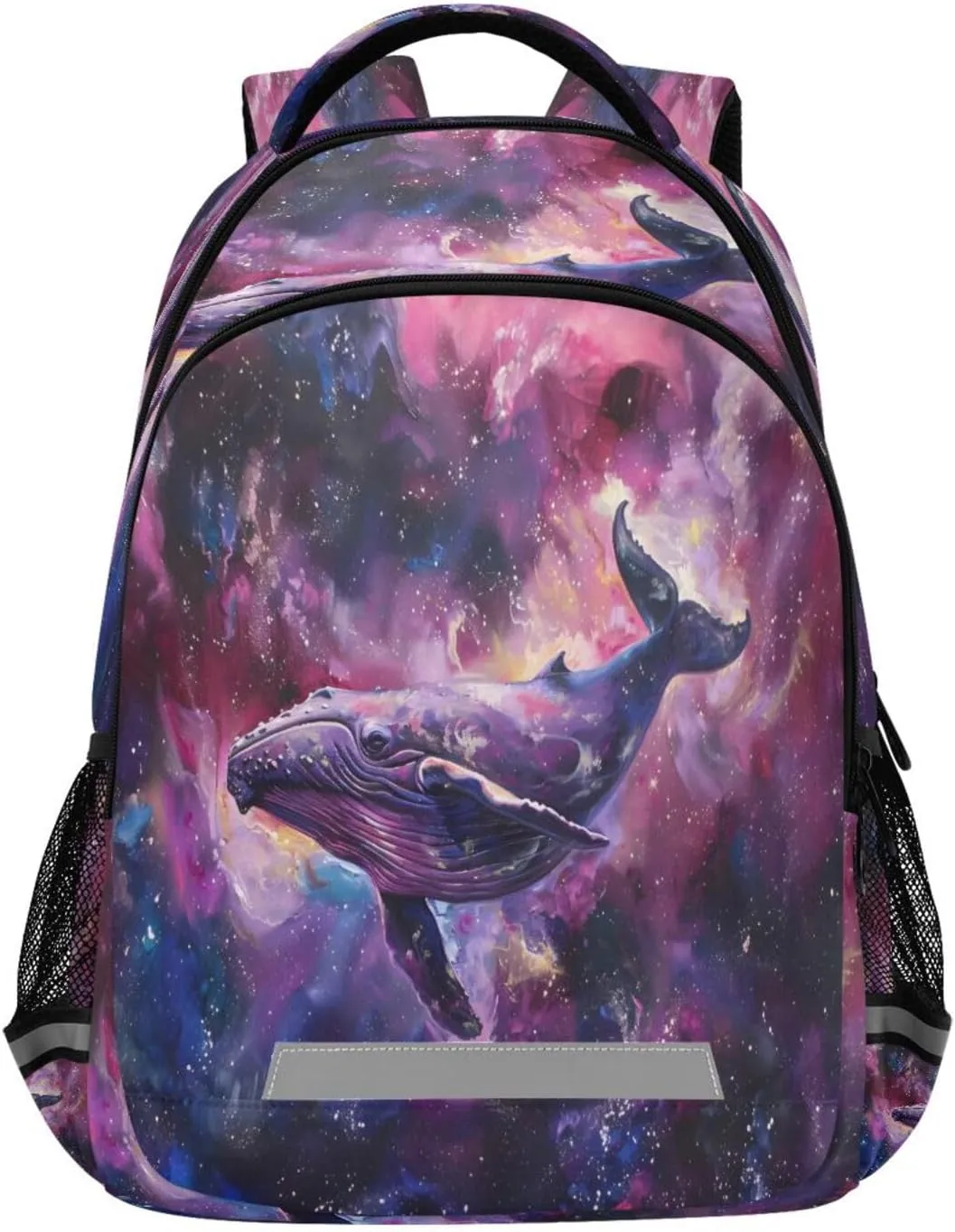 panksolu Whale Galaxy Nebula Space Backpacks Lightweight Laptop Backpack School Book Bag Travel Hiking Daypack for boys girl Kids