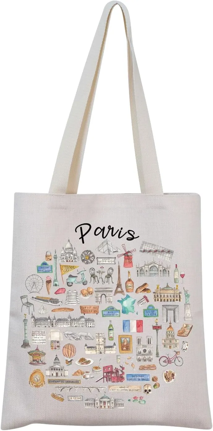 Paris City Tote Bag Paris Travel Gift Paris Gift Welcome to Paris Moving to Paris Gift