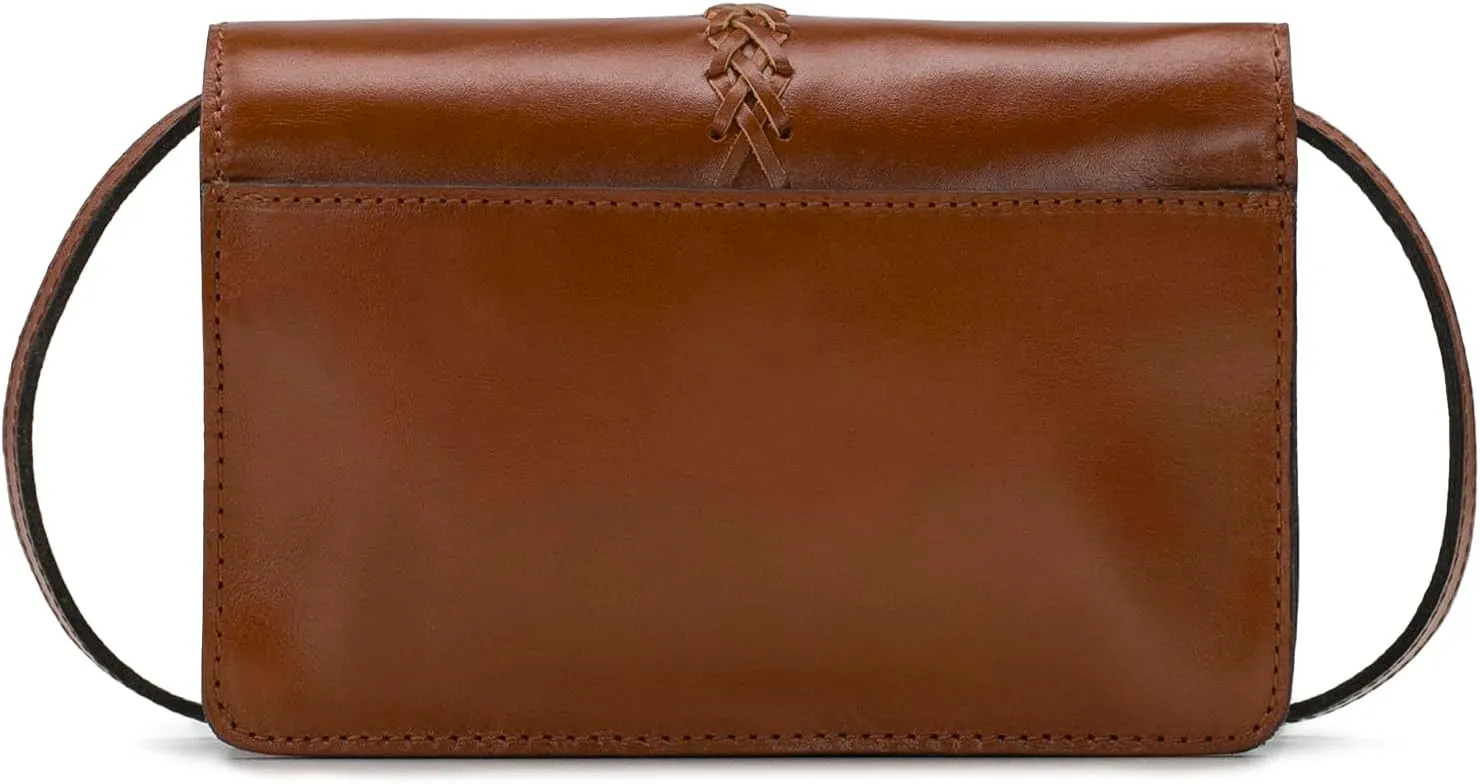 Patricia Nash Leather Crossbody Bag - Bianco Crossbody Organizer, 100% Full Grain Leather Crossbody Purse for Women