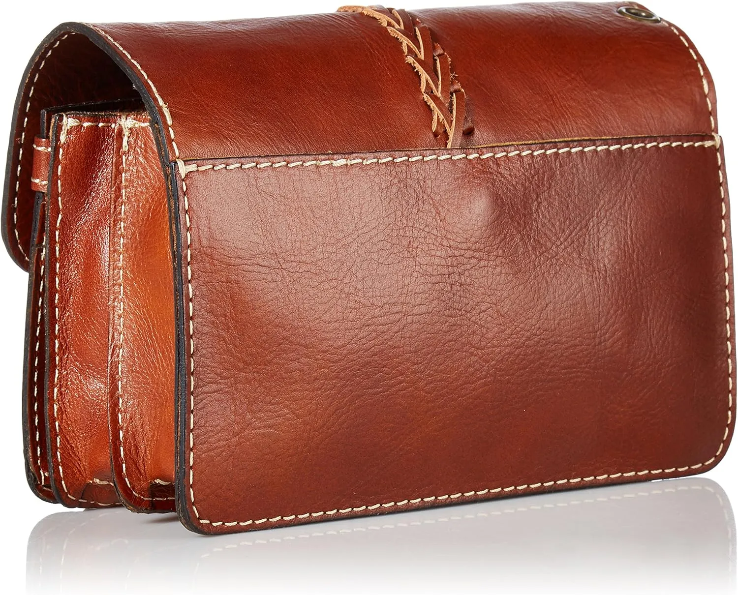 Patricia Nash Leather Crossbody Bag - Bianco Crossbody Organizer, 100% Full Grain Leather Crossbody Purse for Women