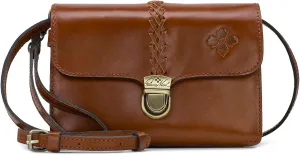 Patricia Nash Leather Crossbody Bag - Bianco Crossbody Organizer, 100% Full Grain Leather Crossbody Purse for Women
