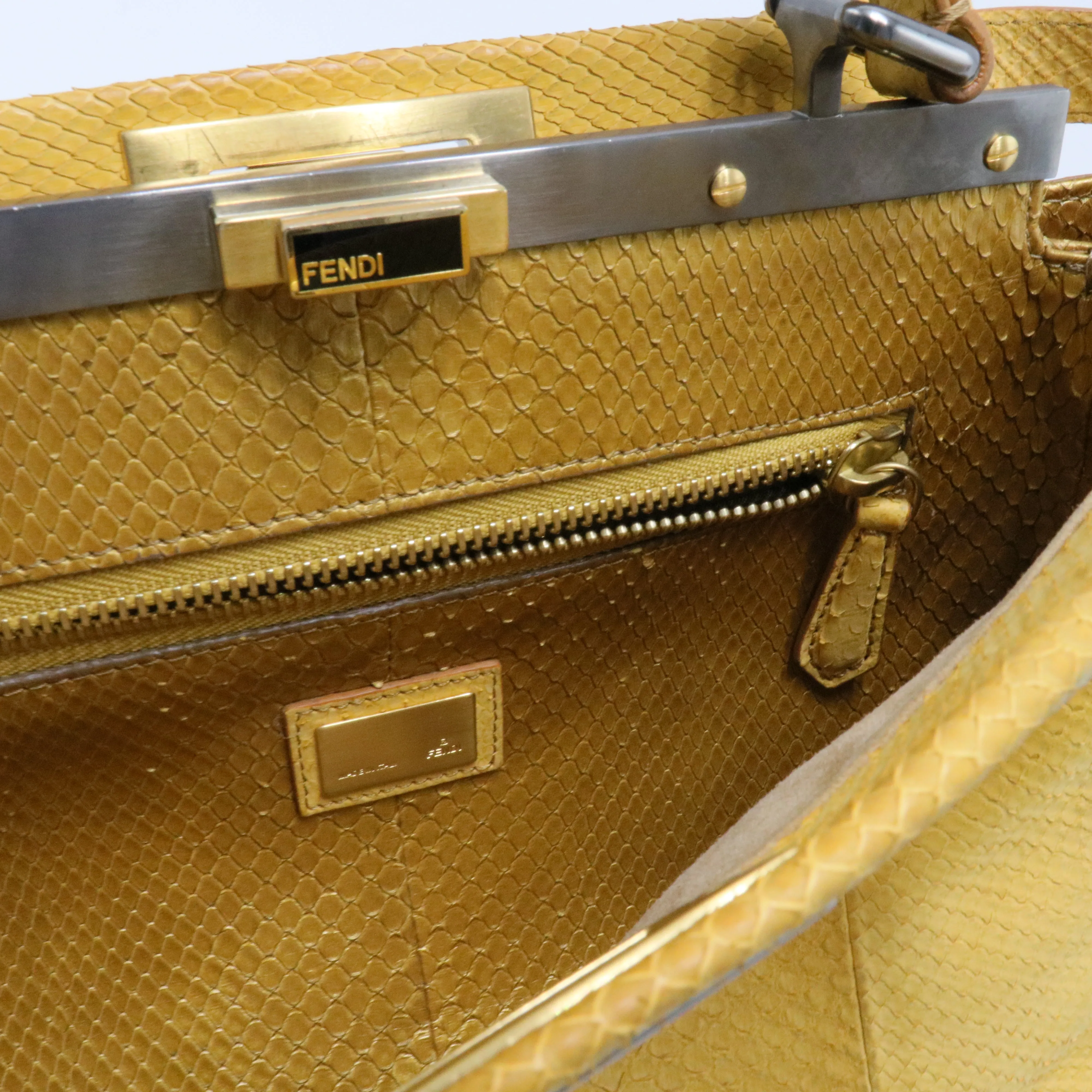 Peekaboo Bag Pony Hair with Beaded Interior Regular