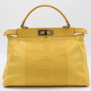 Peekaboo Bag Pony Hair with Beaded Interior Regular