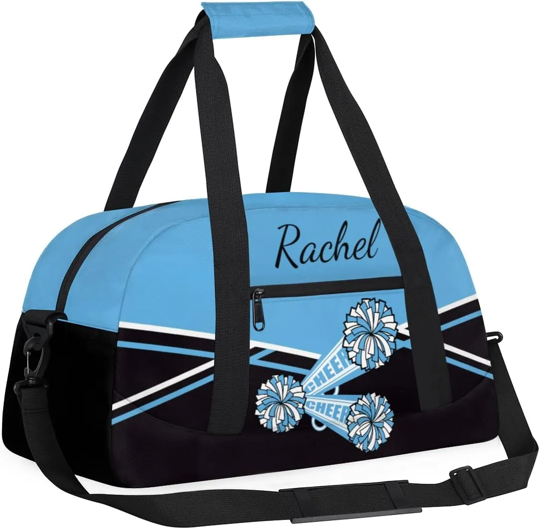 Personalized Gym Bag Duffel Bag for Girls, Custom Cheerleader Bag Overnight Bags for Gymnastics Travel Weekender Practice Cheering Horn