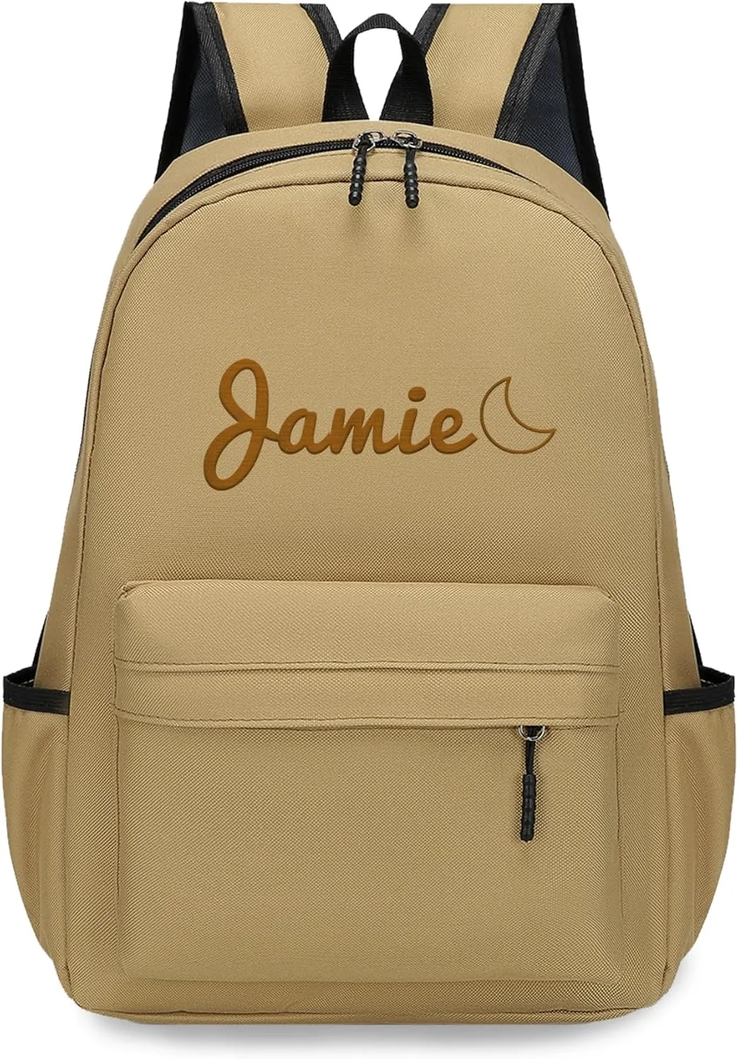 Personalized Kids Backpack for Teens Boys Girls, Custom Name Cute Kids School Backpack with Adjustable Padded Straps, Personalized Toddler Preschool Backpack, Back to School Gifts for kids (Brown)