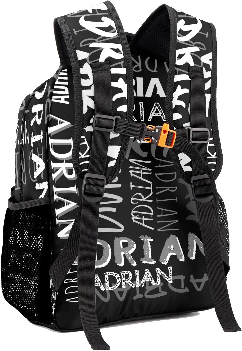 Personalized School Backpack with Name Text, Stylish Custom Bookbag for Kids Boys Girls, Waterproof Elementary Customize Book Bag with Adjustable Shoulder Straps, 1 Pack