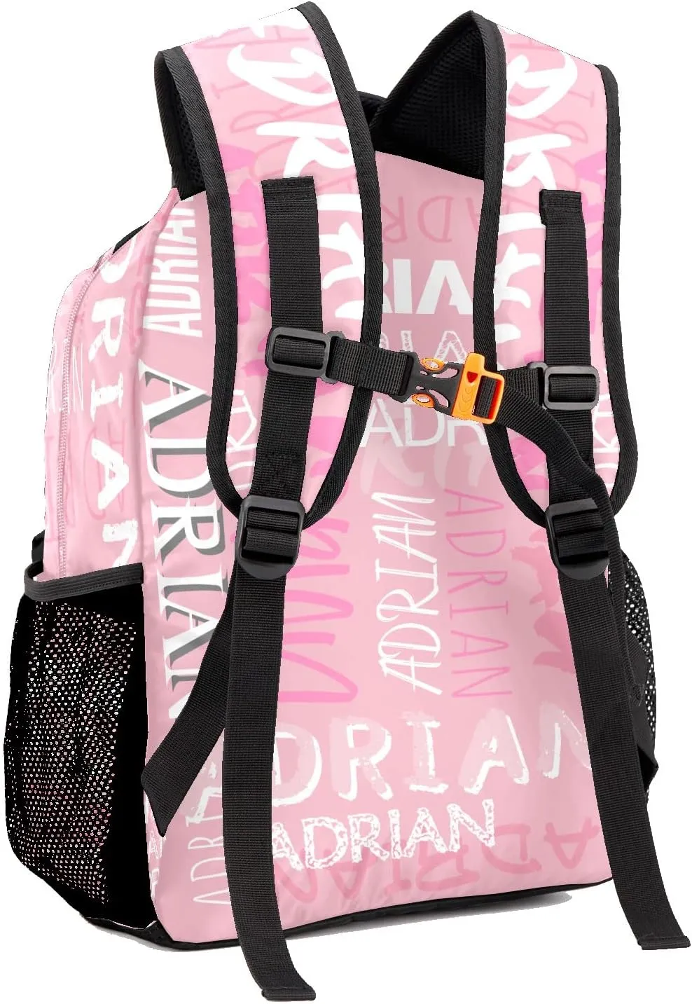 Personalized School Backpack with Name Text, Stylish Custom Bookbag for Kids Boys Girls, Waterproof Elementary Customize Book Bag with Adjustable Shoulder Straps, 1 Pack
