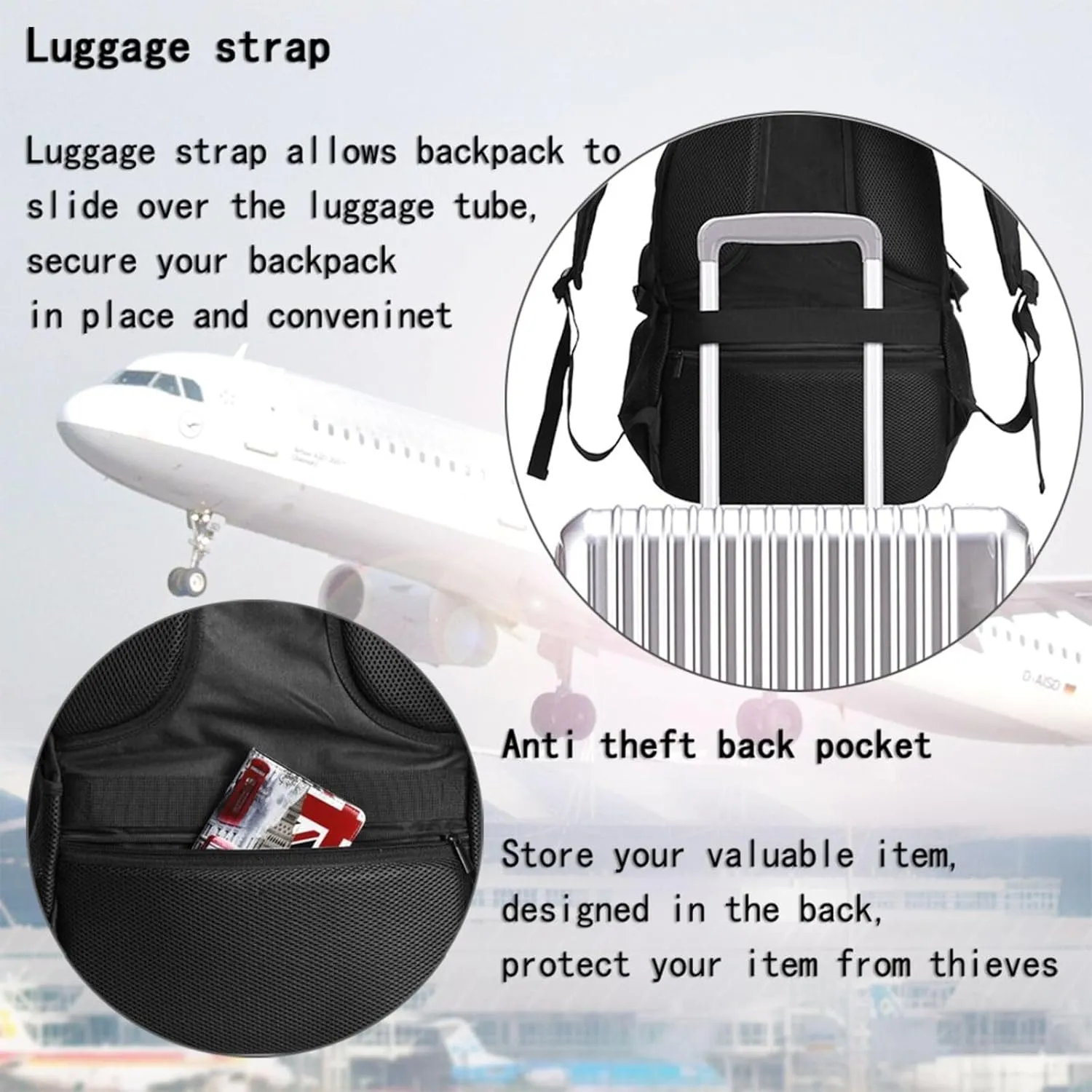 Peruvian Peru American Flag Business Laptop Backpack Travel Backpacks Outdoor Rucksack Large Bag Daypack with USB Charging Port Multi-Pocket for Hiking Camping