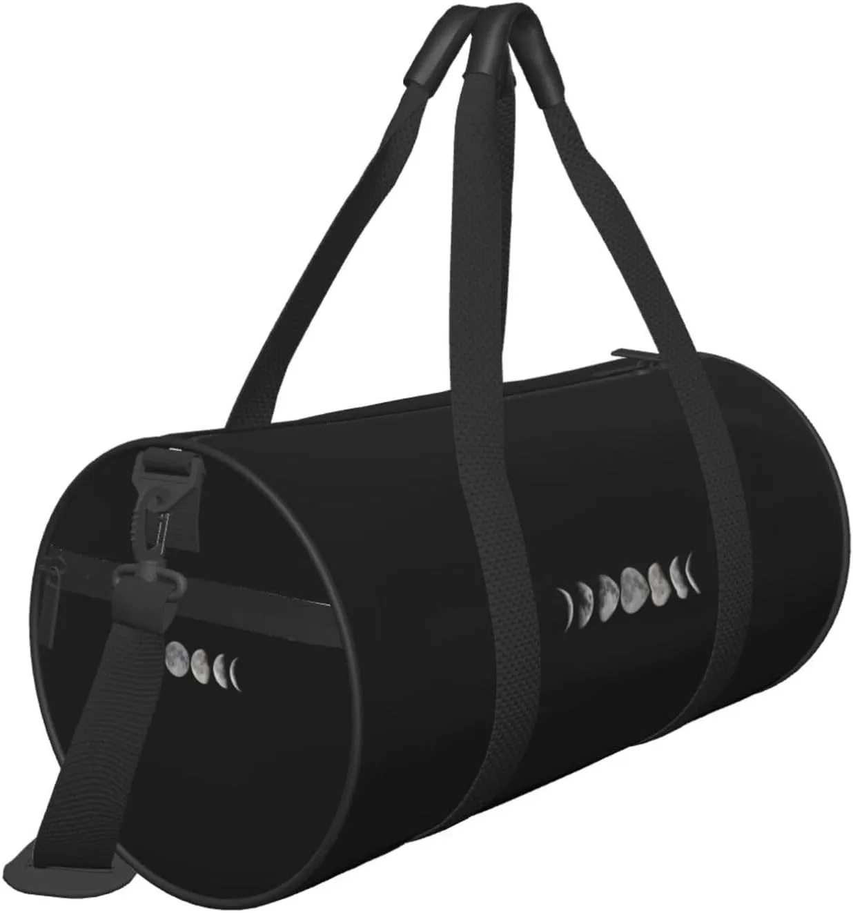 Phases Of The Moon Travel Luggage Duffel Bag Sports Rolling Foldable Duffel Bag, Black