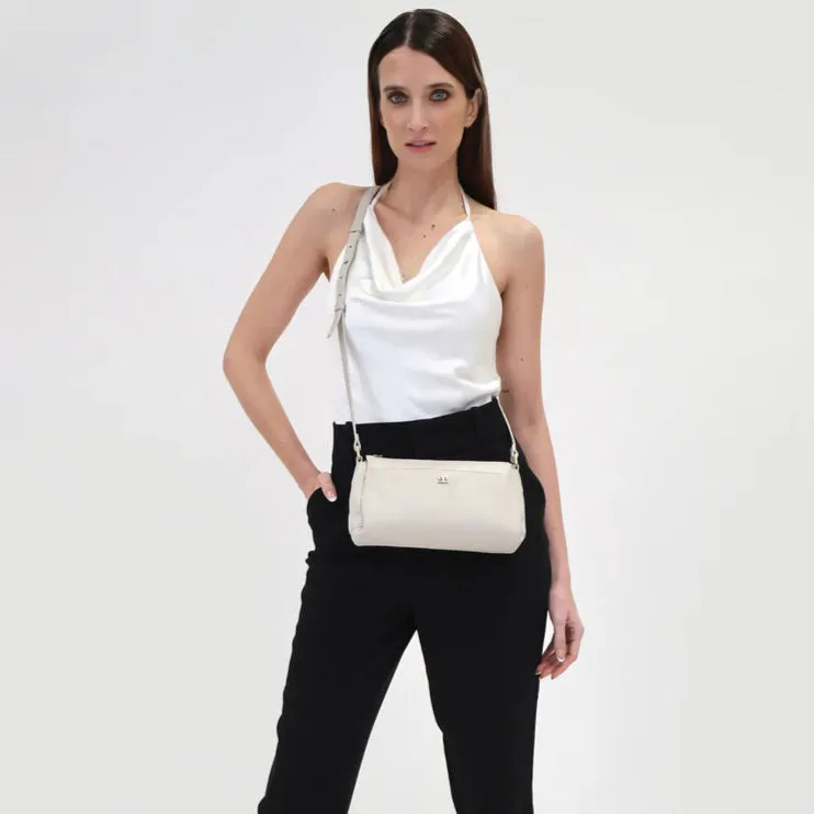 Pierre Cardin Leather Crossbody handbag 3970 Bone