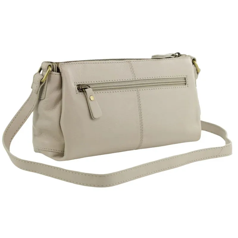 Pierre Cardin Leather Crossbody handbag 3970 Bone