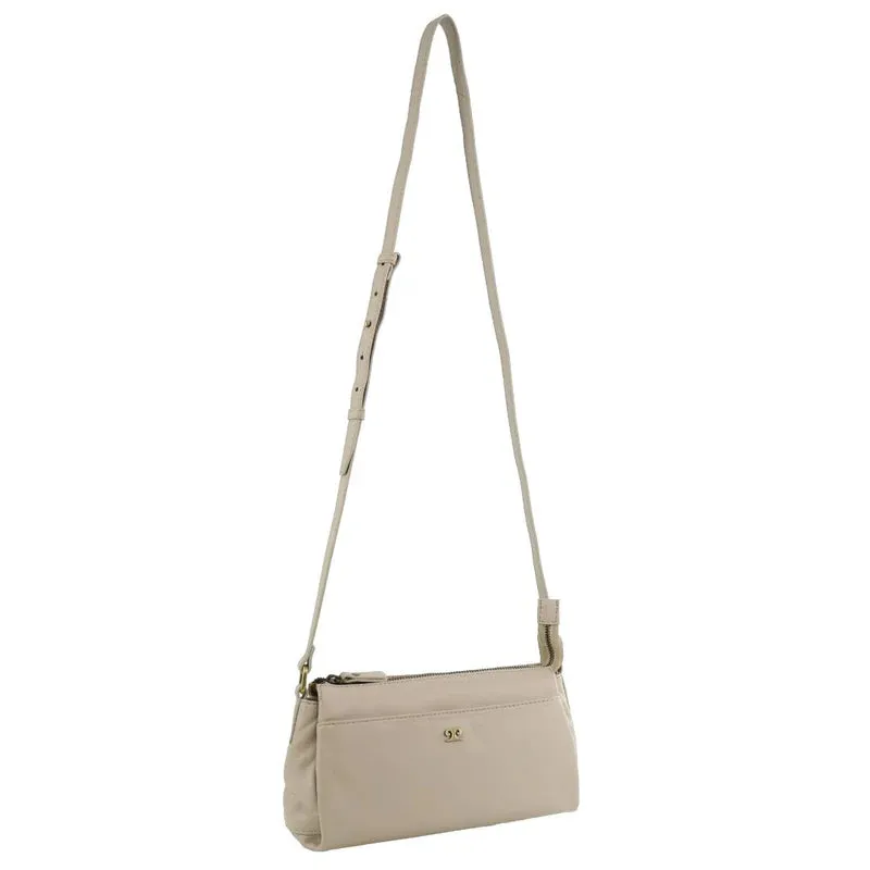 Pierre Cardin Leather Crossbody handbag 3970 Bone