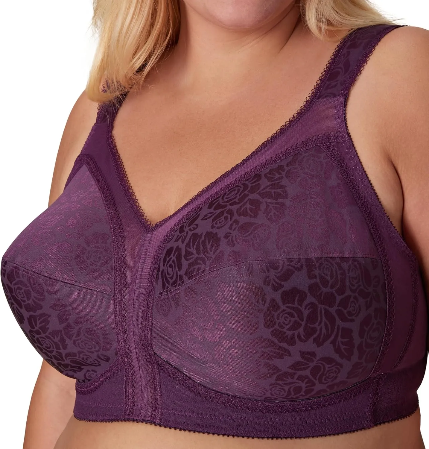 Playtex Women's Wireless Bra, 18 Hour Plus-Size Bras Available, Full Coverage, Smoothing, 4693, Single or 2-Pack