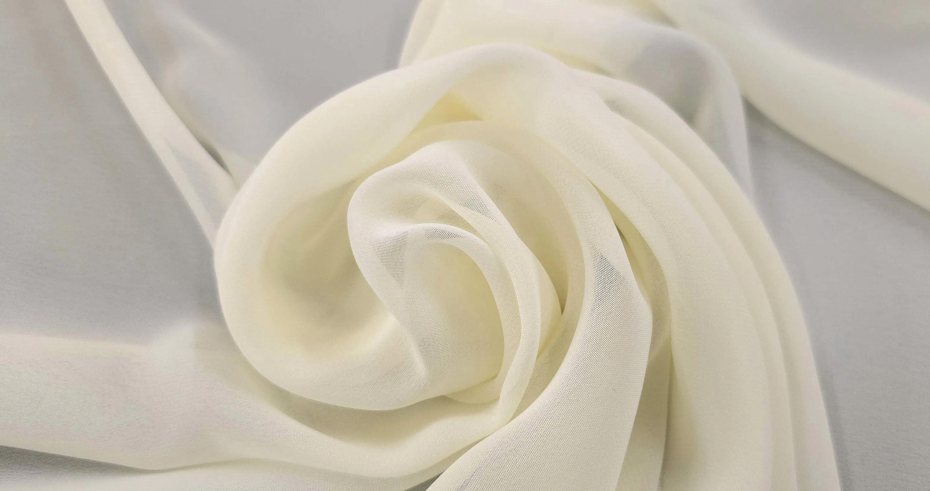 Polyester Chiffon Ecru
