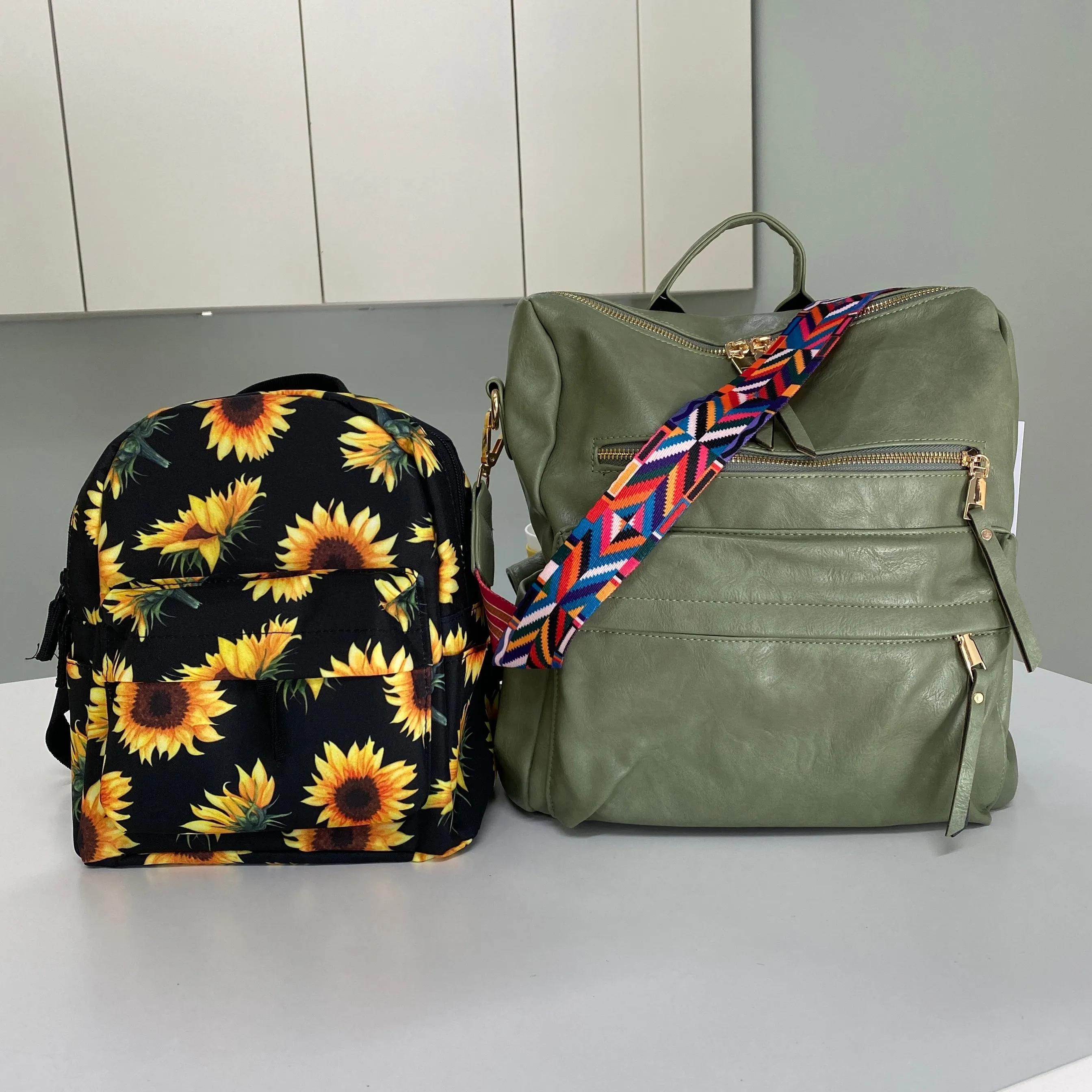 Pouch & Mini Backpack Set - Daisy Gingham