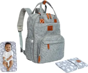 Precious Memories Toddler Diaper Backpack with Portable Changing Mat - Water-Resistant Baby Bag - Large Diaper Bag for Toddlers - Newborn essentials