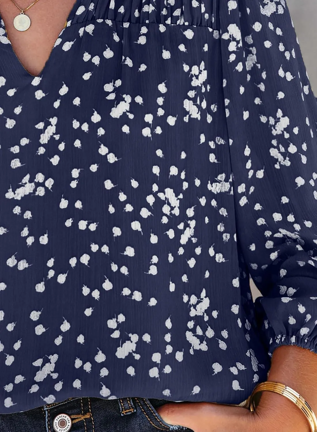PRETTYGARDEN Womens Floral Spring Tops 2025 V Neck Long Sleeve Blouses Dressy Casual Boho Chiffon Business Work Shirts