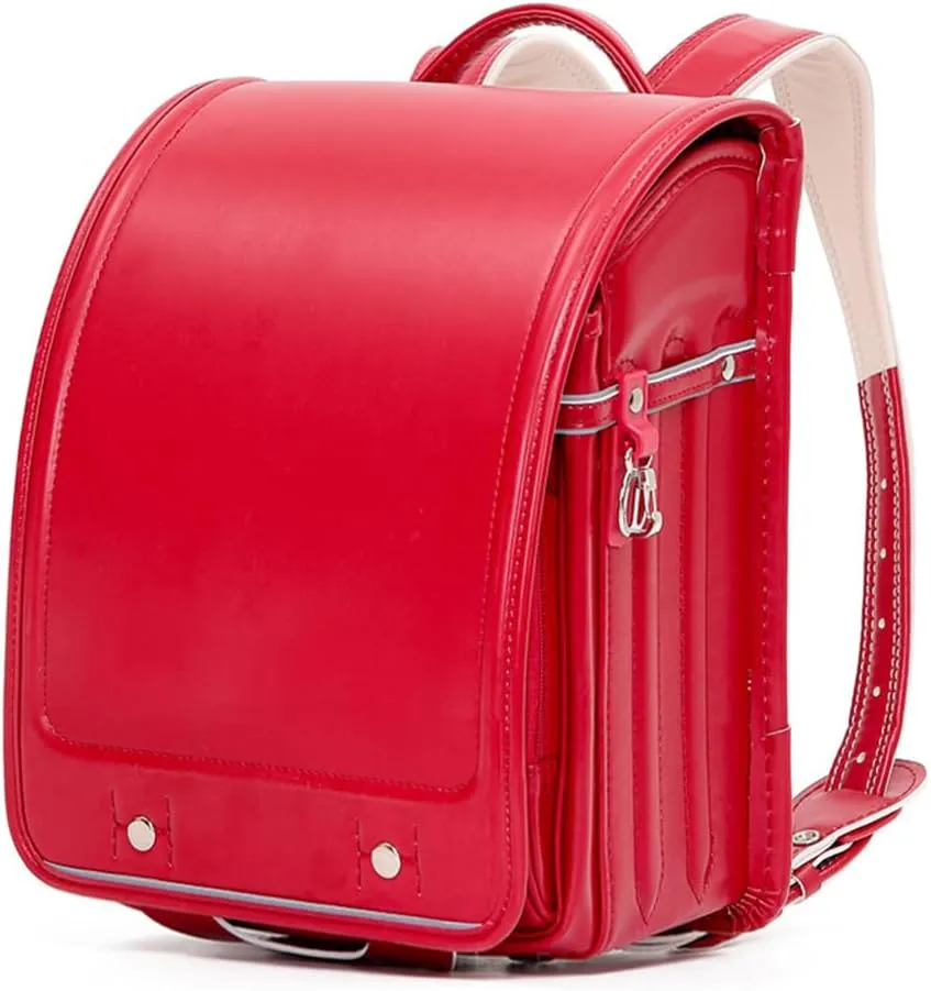 PU Leather Backpacks Durable, Lightweight Bookbag with Automatic Lock Travel Backpacks,Blue,26 * 16 * 36cm (Red 26 * 16 * 36cm)