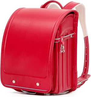 PU Leather Backpacks Durable, Lightweight Bookbag with Automatic Lock Travel Backpacks,Blue,26 * 16 * 36cm (Red 26 * 16 * 36cm)
