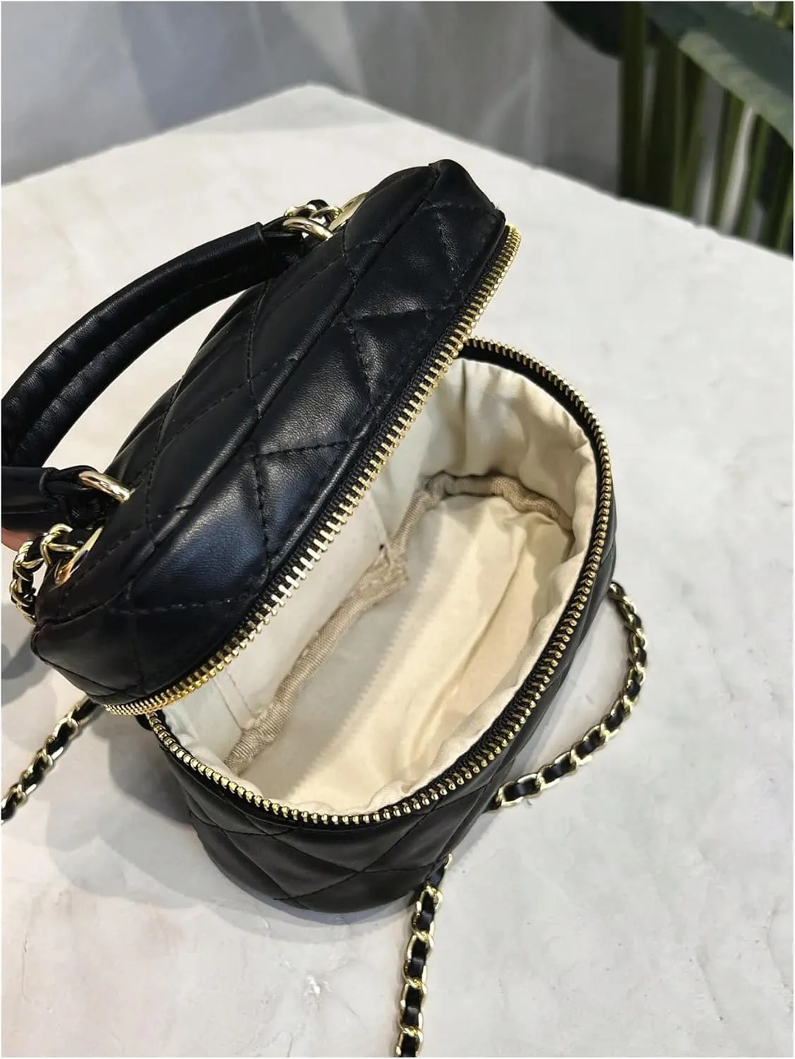 QWINEE Women's Silver Top Handle Crossbody Bag Small Crocodile Embossed Satchel Bag Mini Bucket Handbag