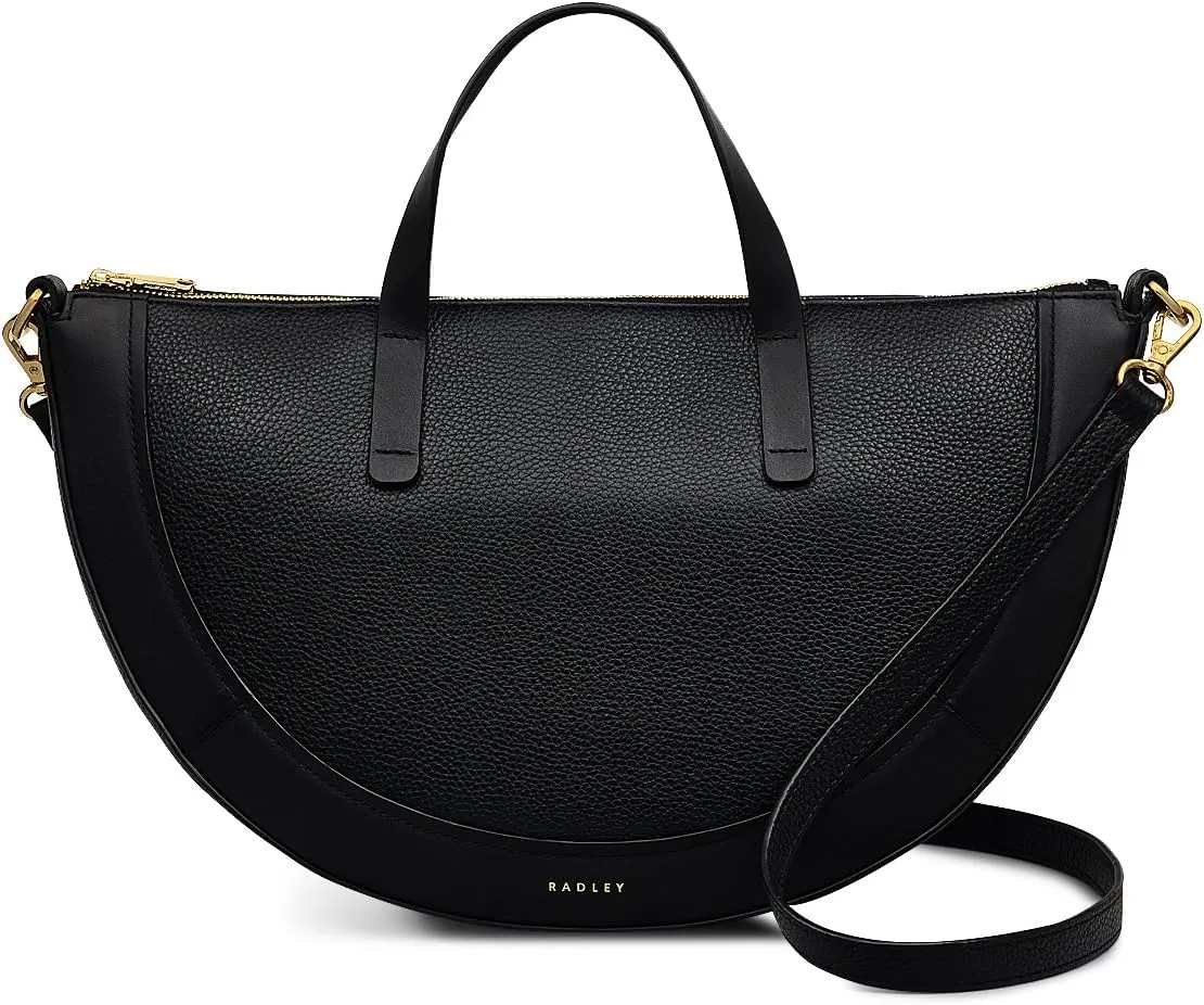RADLEY London Merchant Hall Women's Medium Ziptop Satchel Bag, Black