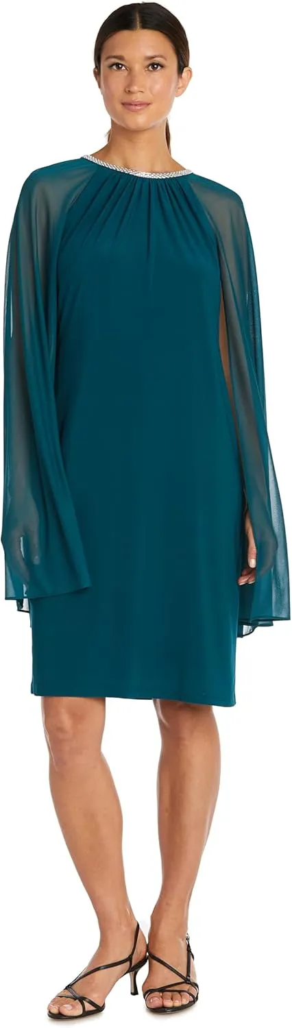 R&M Richards Women's 2 Piece Lace Mother of The Bride Dress and Shrug Set