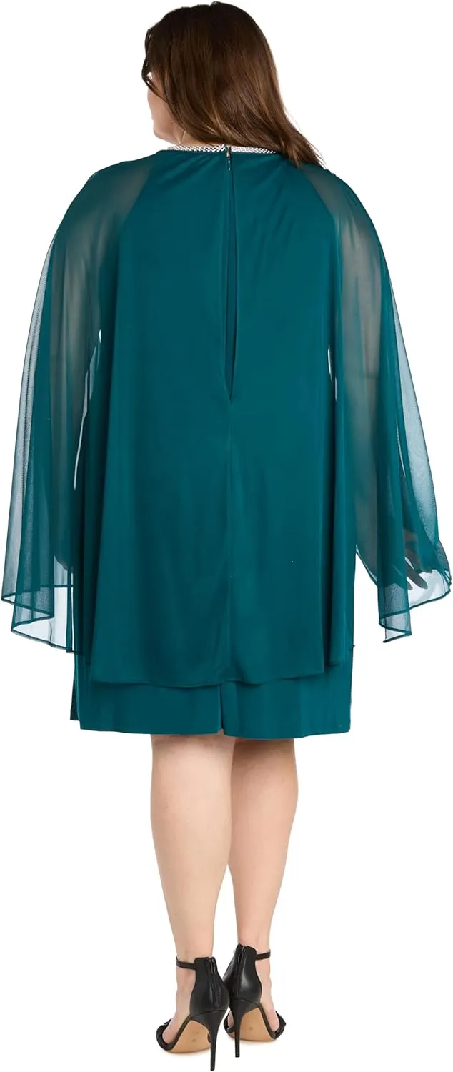R&M Richards Women's 2 Piece Lace Mother of The Bride Dress and Shrug Set