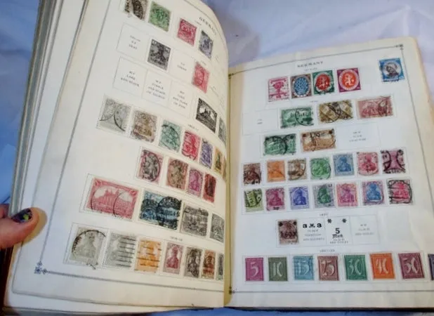 RARE 1800s - 1920s INTERNATIONAL JUNIOR POSTAGE STAMP Album  stamps!