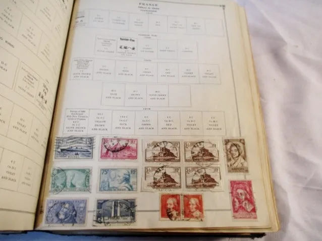 RARE 1800s - 1920s INTERNATIONAL JUNIOR POSTAGE STAMP Album  stamps!