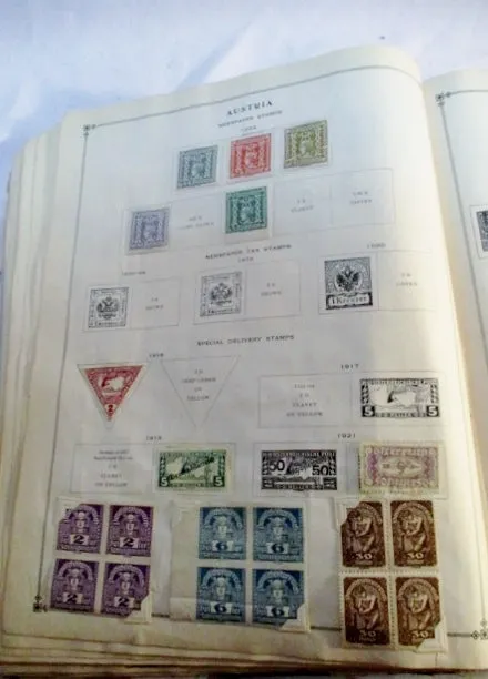 RARE 1800s - 1920s INTERNATIONAL JUNIOR POSTAGE STAMP Album  stamps!