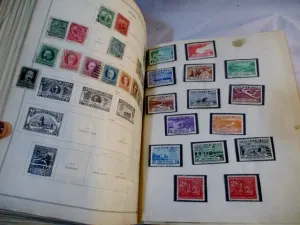 RARE 1800s - 1920s INTERNATIONAL JUNIOR POSTAGE STAMP Album  stamps!