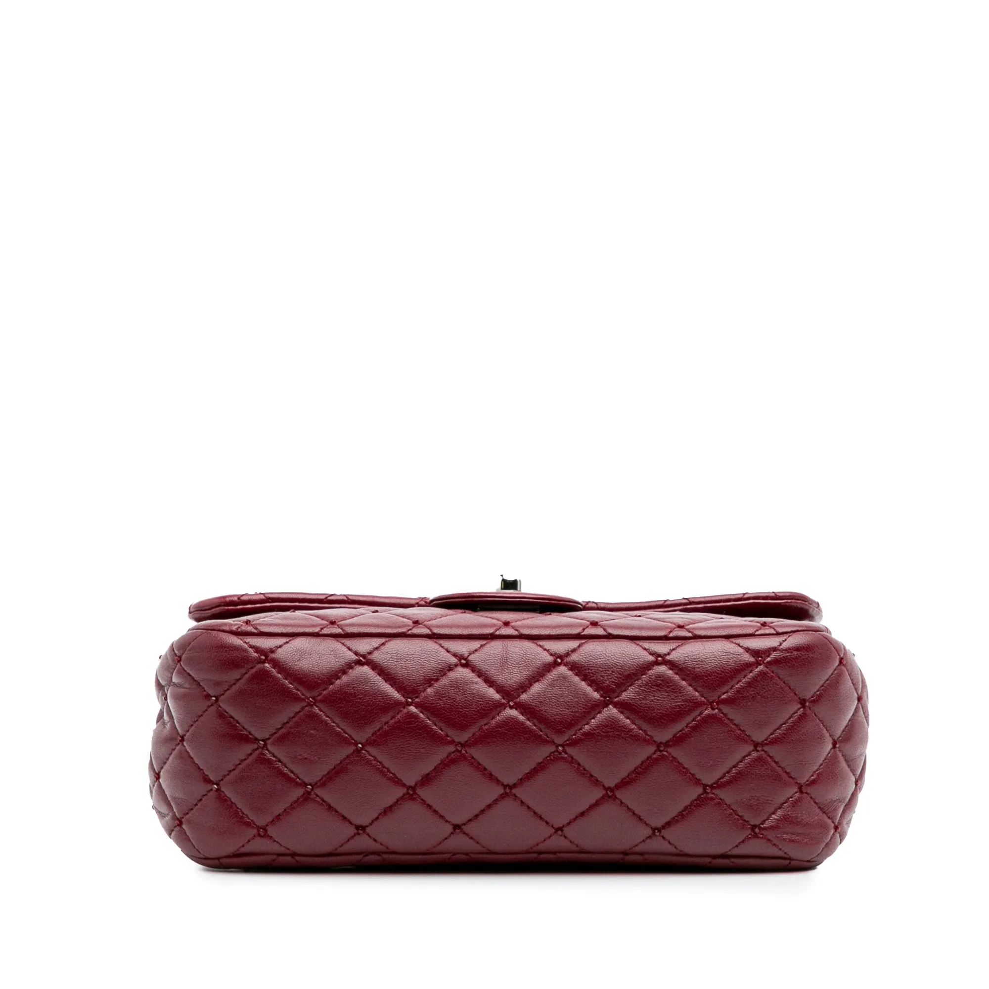 Red Chanel Small Quilted Lambskin Beaded Single Flap Shoulder Bag
