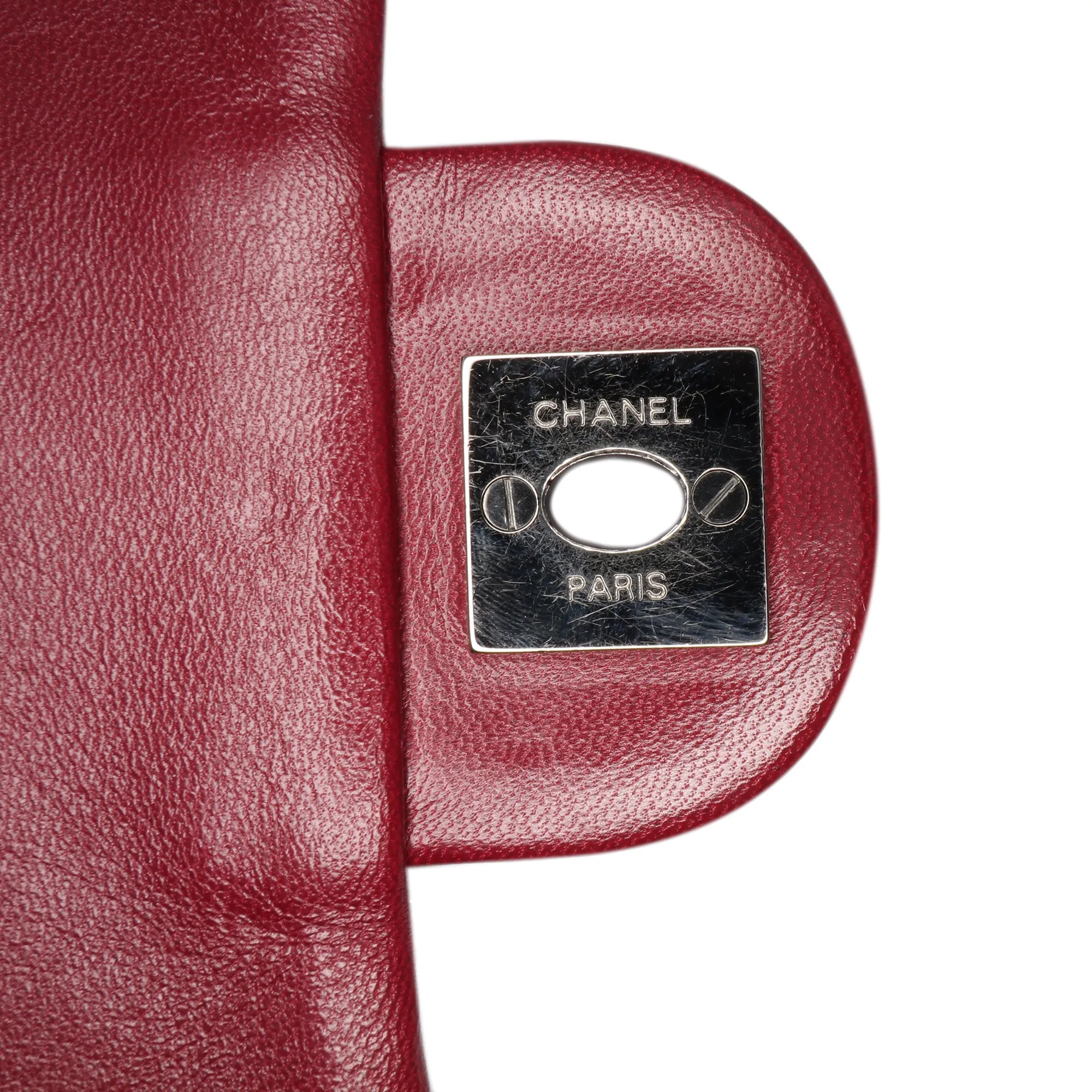 Red Chanel Small Quilted Lambskin Beaded Single Flap Shoulder Bag