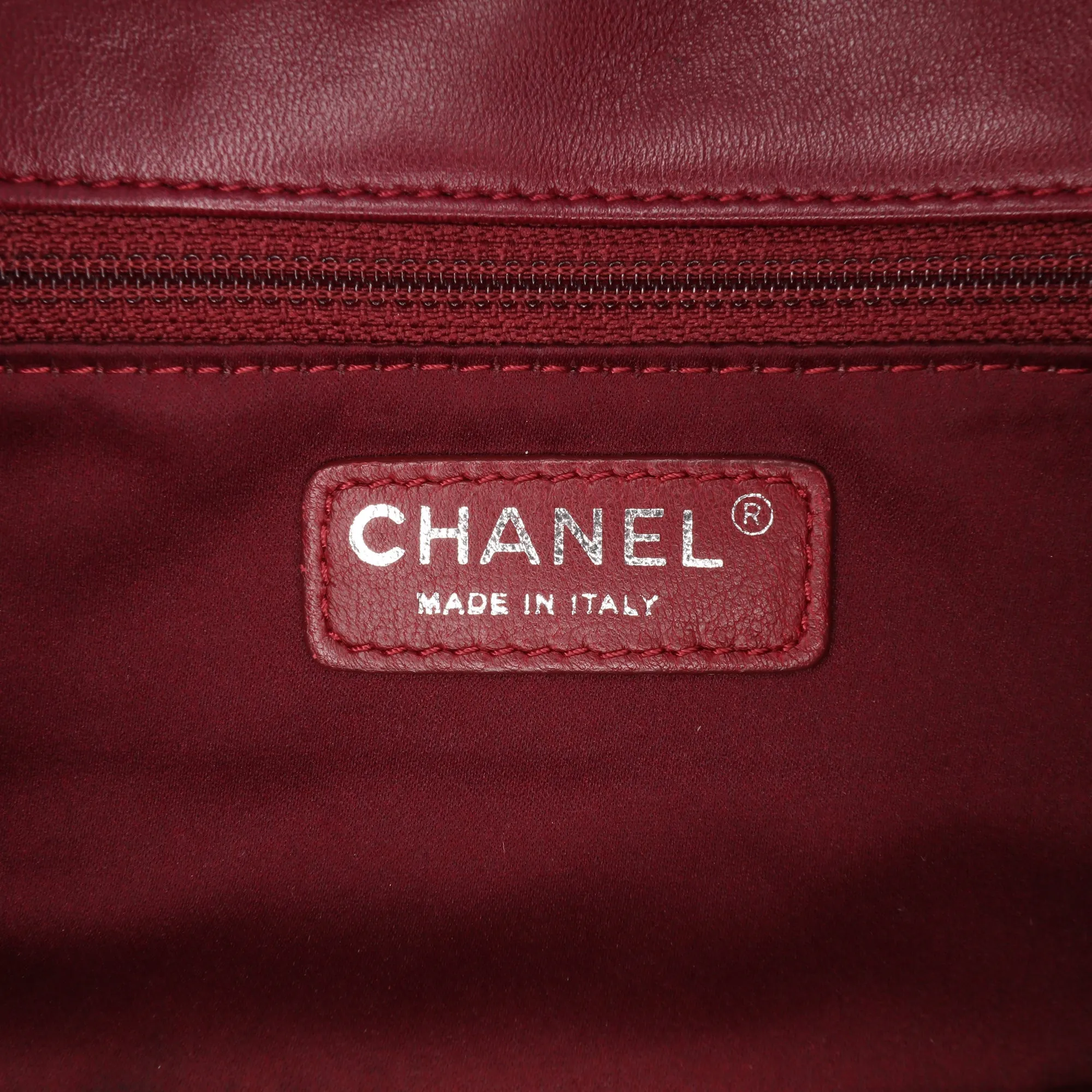 Red Chanel Small Quilted Lambskin Beaded Single Flap Shoulder Bag
