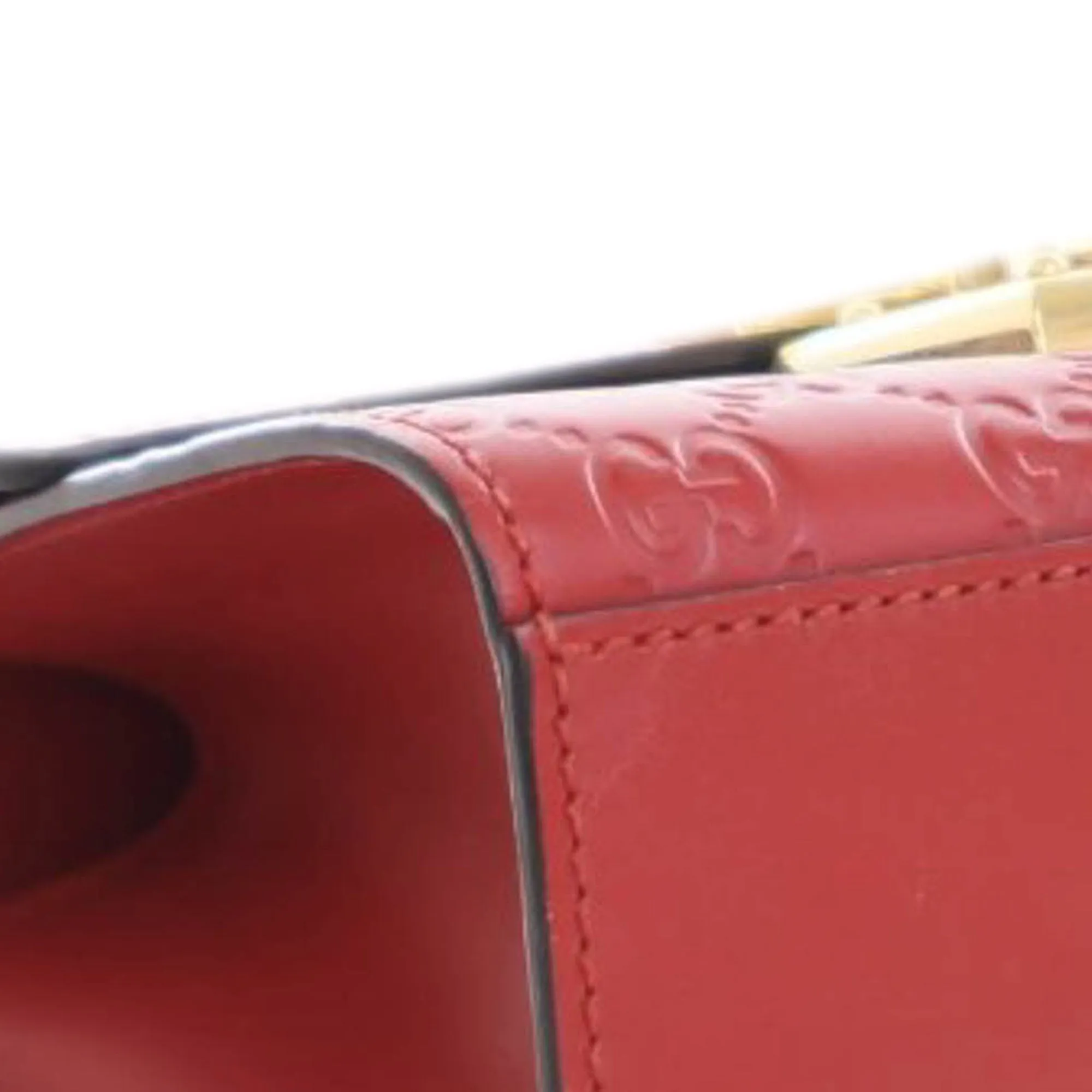 Red Gucci Small Guccissima Padlock Crossbody