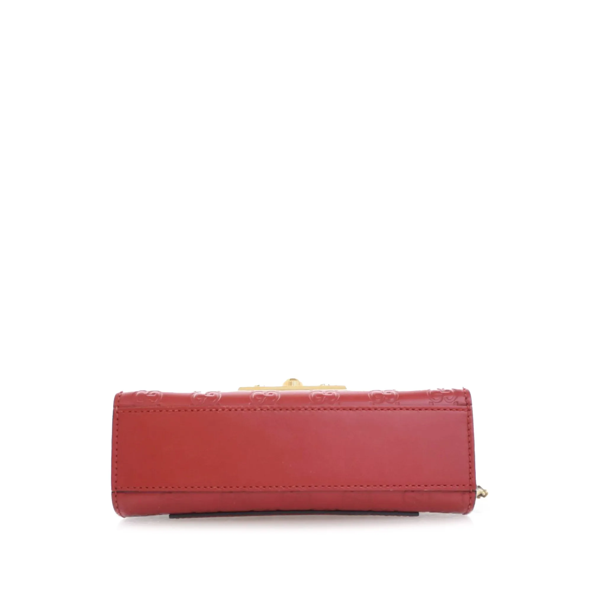 Red Gucci Small Guccissima Padlock Crossbody