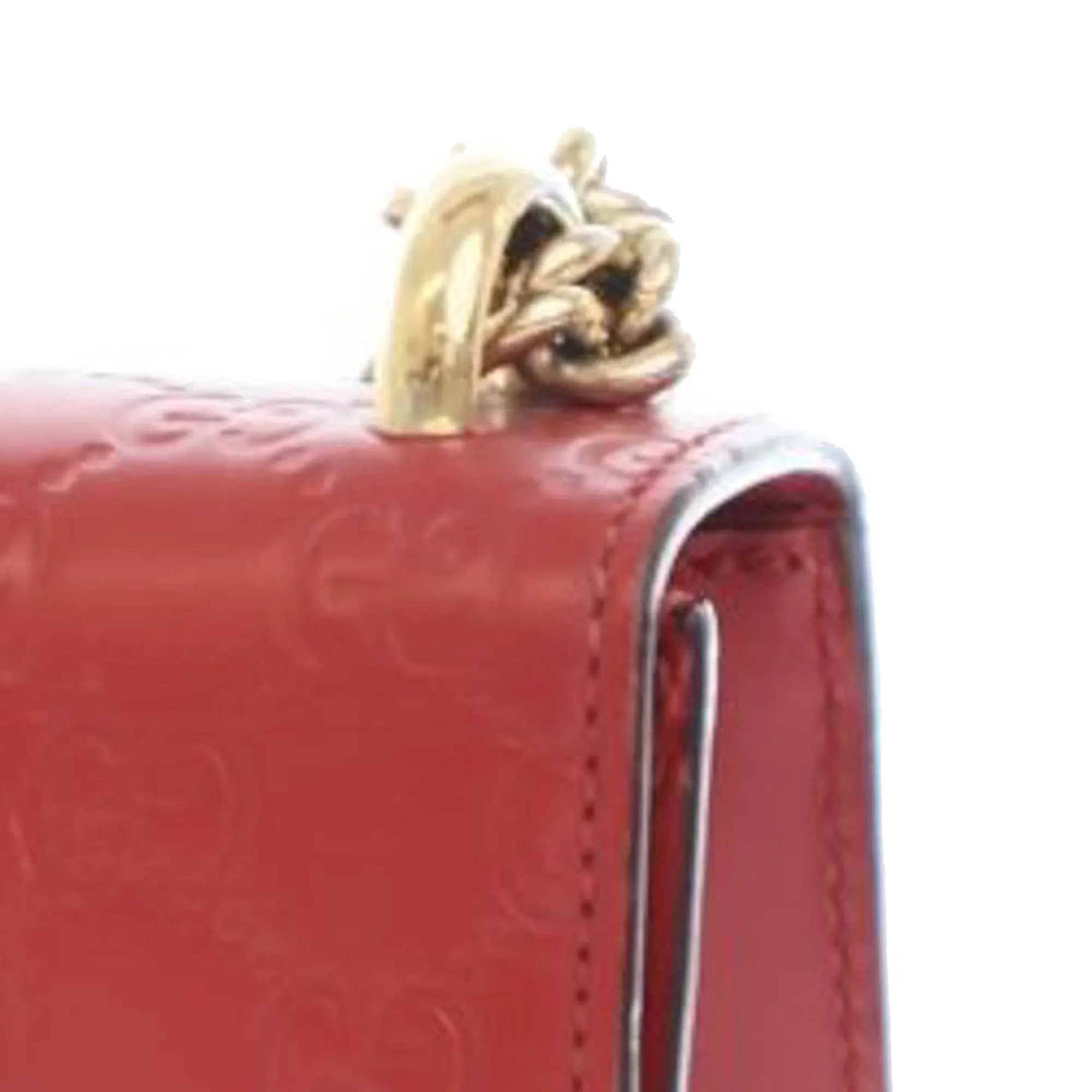 Red Gucci Small Guccissima Padlock Crossbody