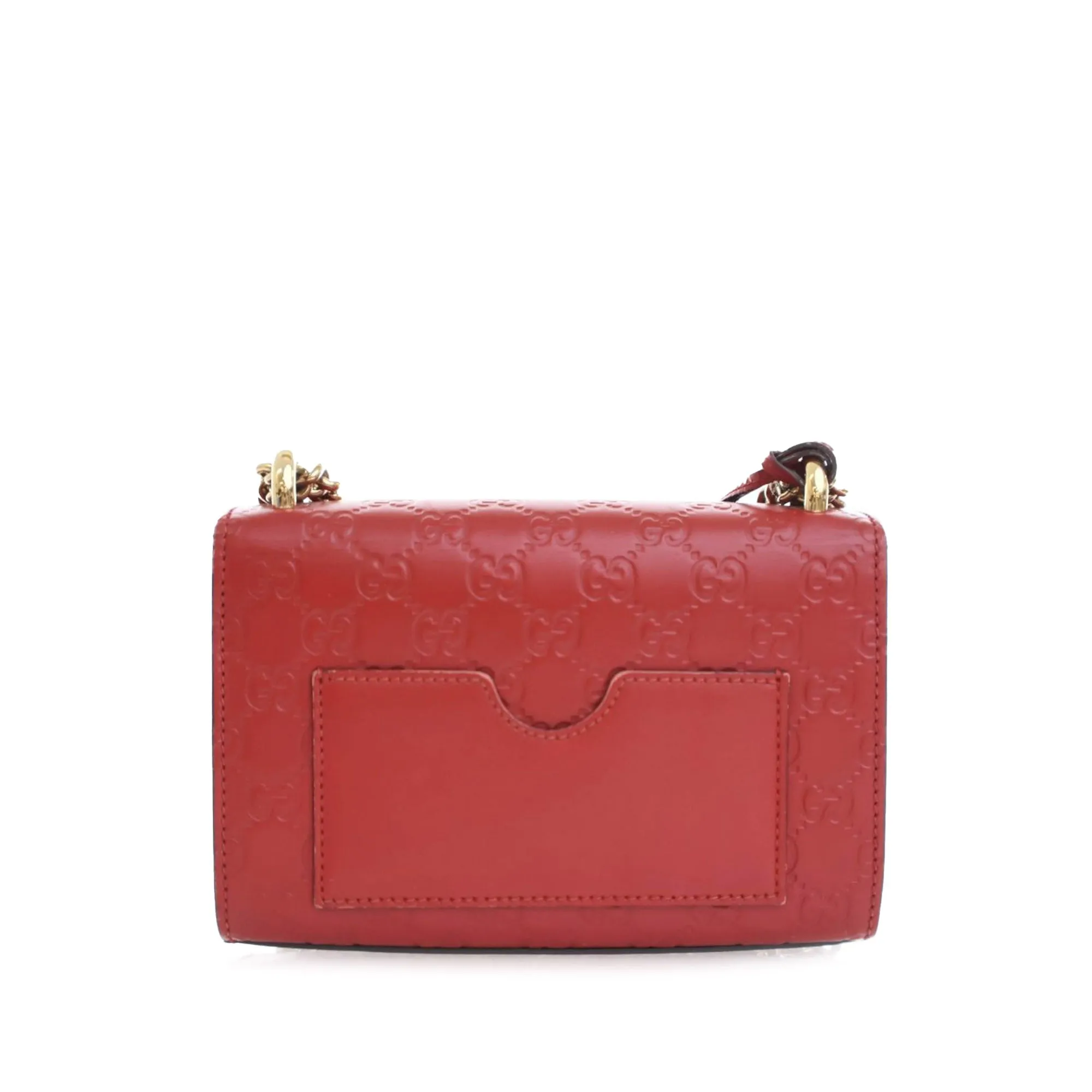 Red Gucci Small Guccissima Padlock Crossbody