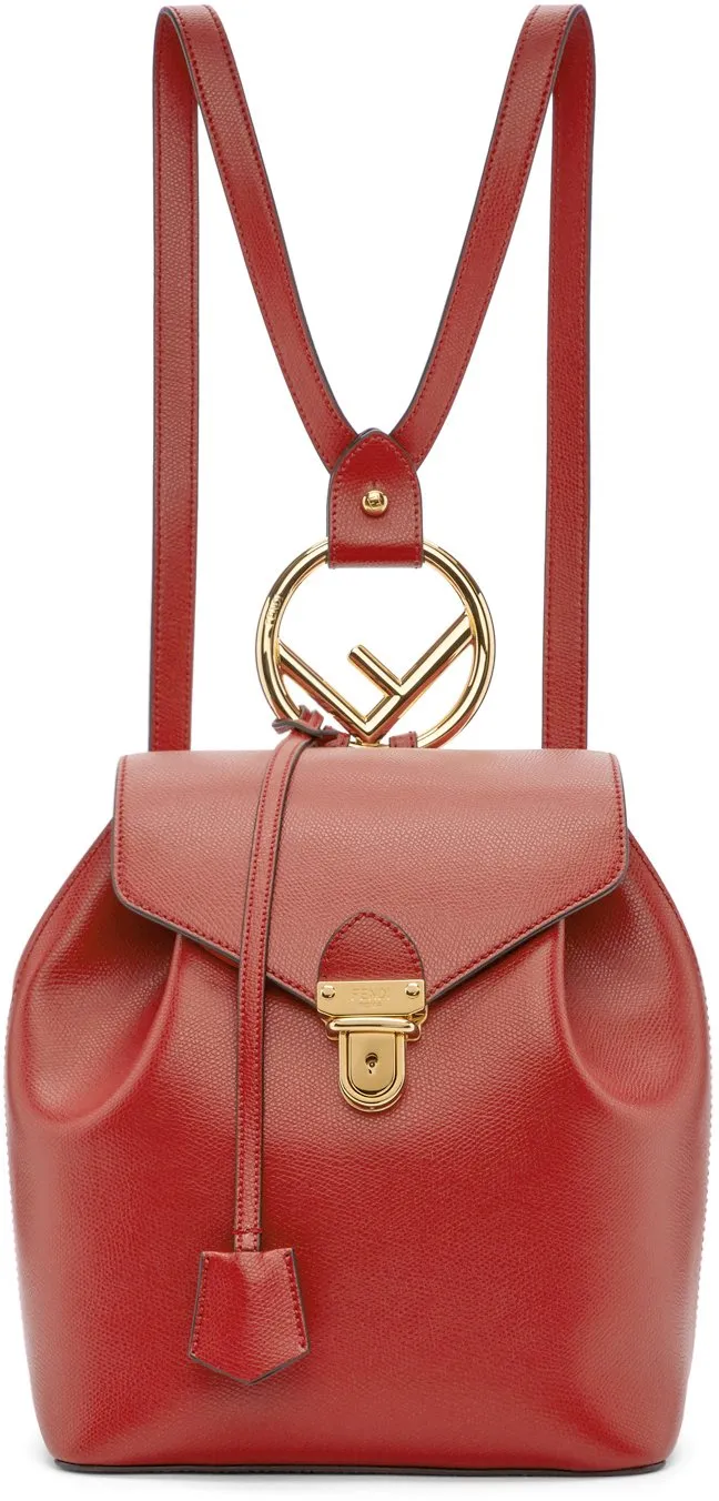 Red Leather Backpack