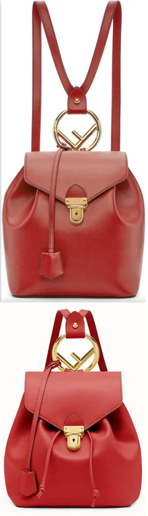Red Leather Backpack