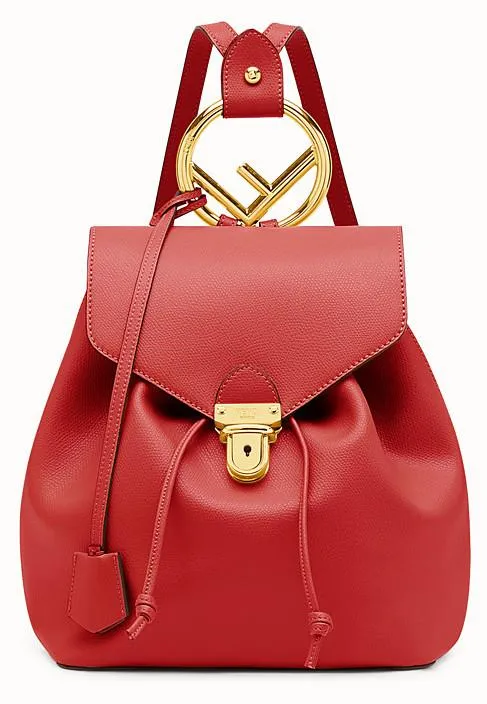Red Leather Backpack