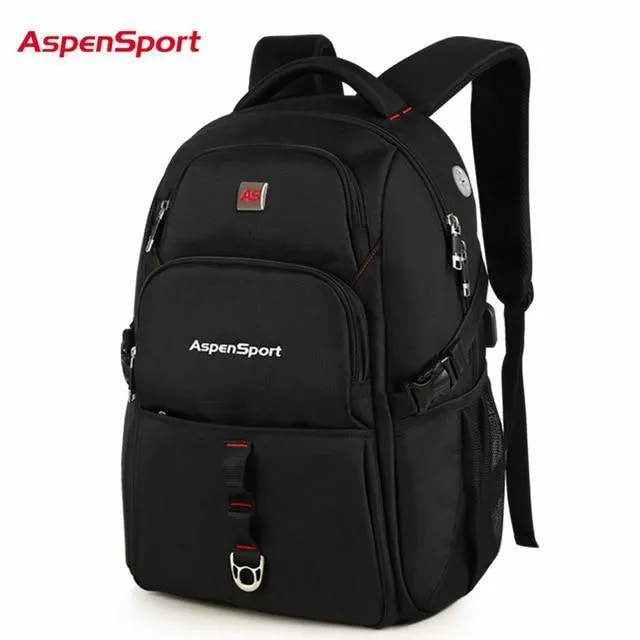 Resistant Men's USB Sturdy with Charging Backpack &amp Water Trusted