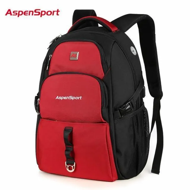Resistant Men's USB Sturdy with Charging Backpack &amp Water Trusted