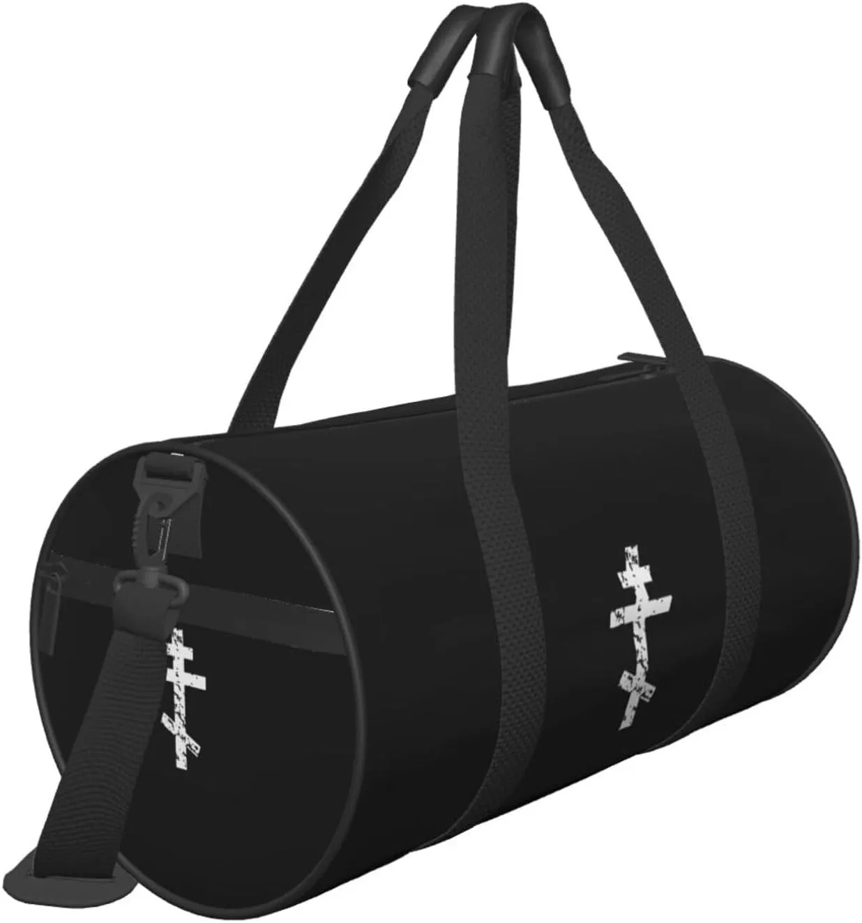Russian, Greek, Byzantine, Orthodox Cross Travel Luggage Duffel Bag Sports Rolling Foldable Duffel Bag, Black