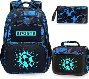 School Backpack for Boys - Boys Backpack for Kids Children Teens Elementary Middle School - 17″ Gamer Bookbag Travel Back Pack for Age 6-18