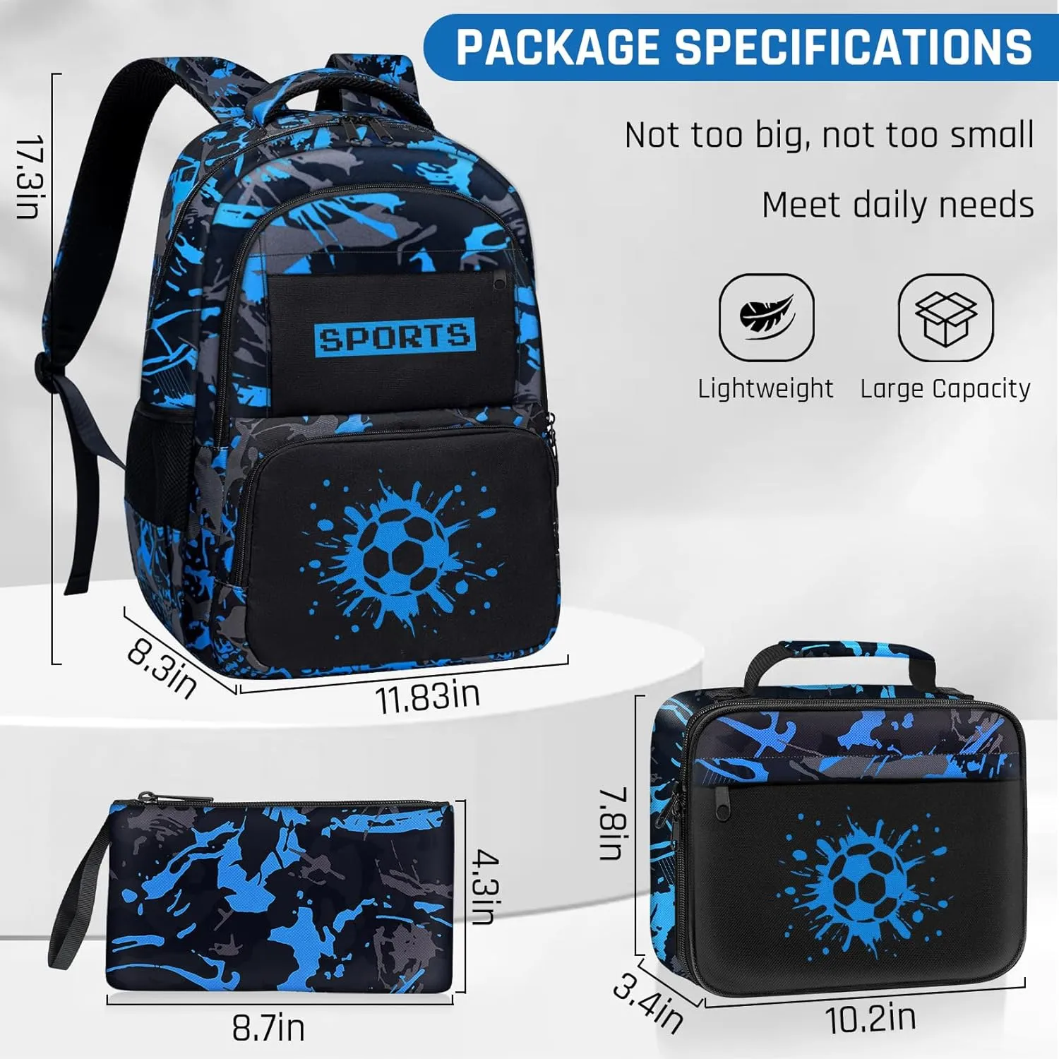 School Backpack for Boys - Boys Backpack for Kids Children Teens Elementary Middle School - 17″ Gamer Bookbag Travel Back Pack for Age 6-18