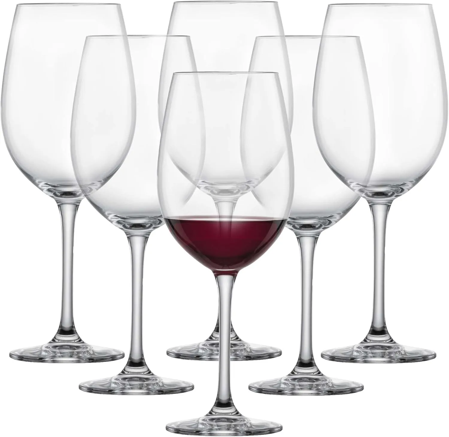Schott Zwiesel Classico Red Wine Glass (Set of 6), Classic Burgundy Glasses for Red Wine, Dishwasher Safe Tritan Crystal Glasses, Made in Germany (Item No. 123651)